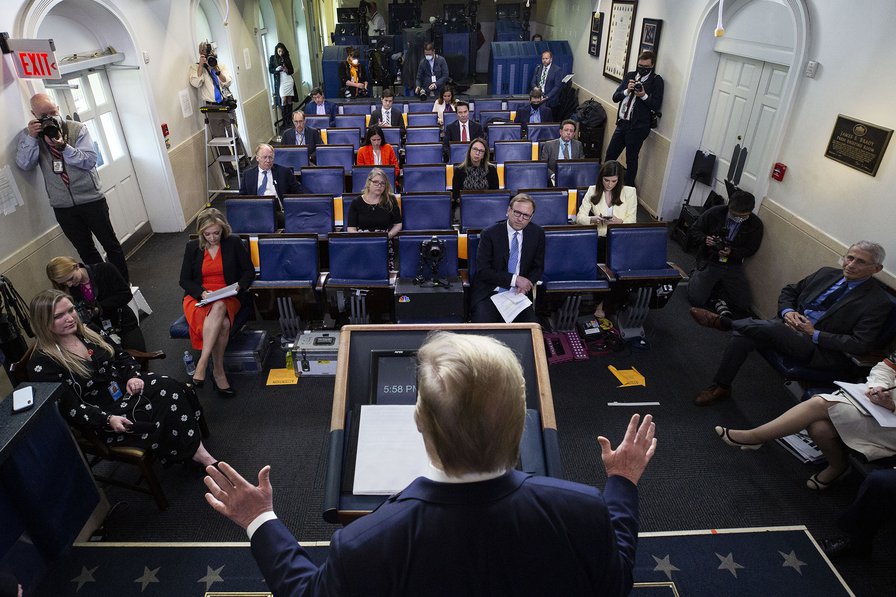 My Wild, Totally Surreal Experience Covering a Trump Coronavirus Briefing