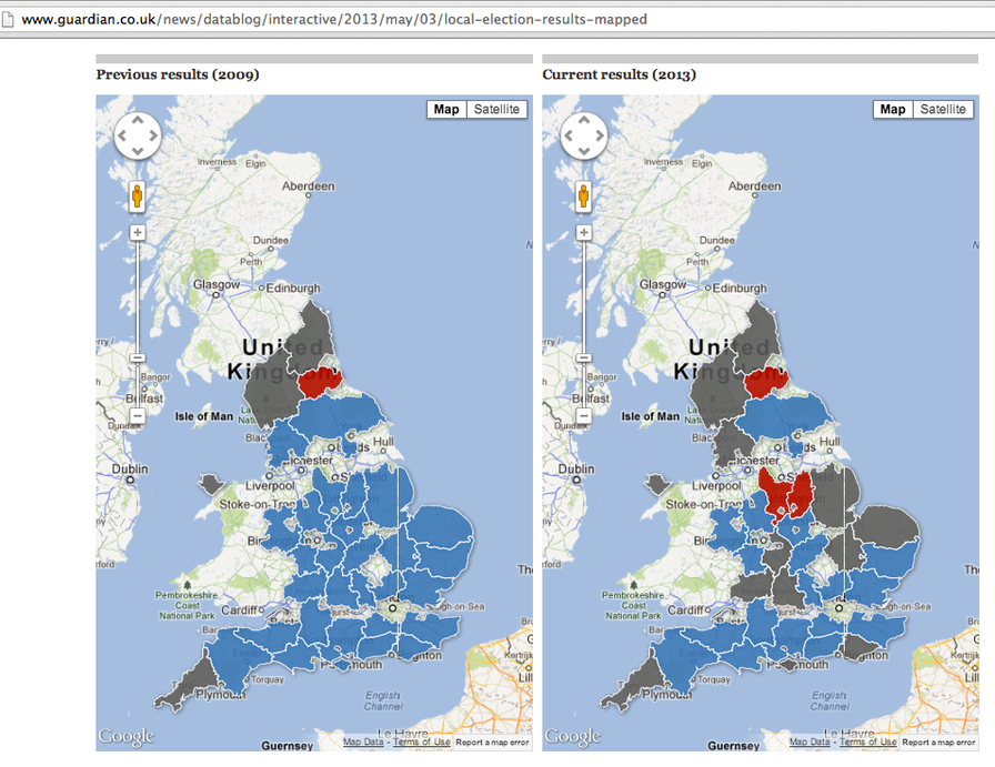 UK Local Elections 2013 – Live Data, Live Results Maps…