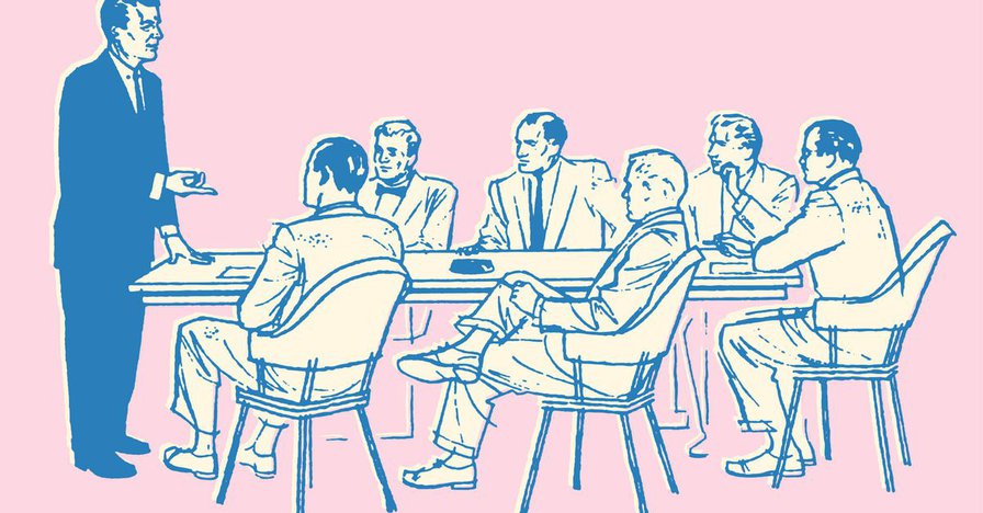 The all-male panel is horribly outdated and lame
