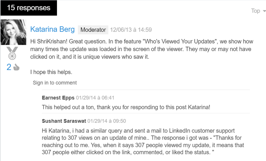 A ‘view’ on a LinkedIn post is NOT like a pageview on your blog