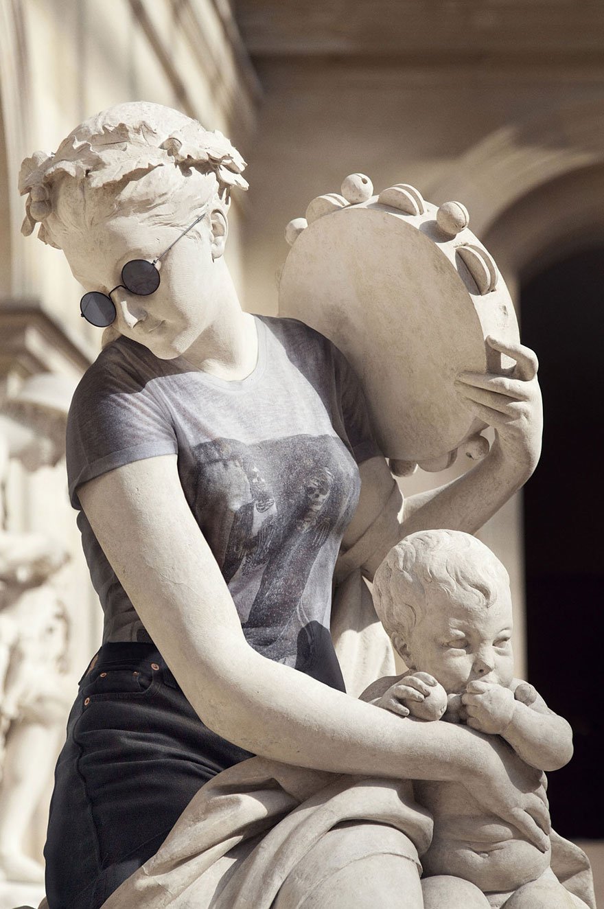 Classical Sculptures Dressed As Hipsters