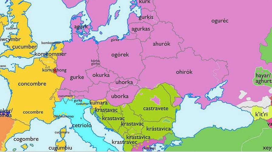 A Cucumber Map of Europe