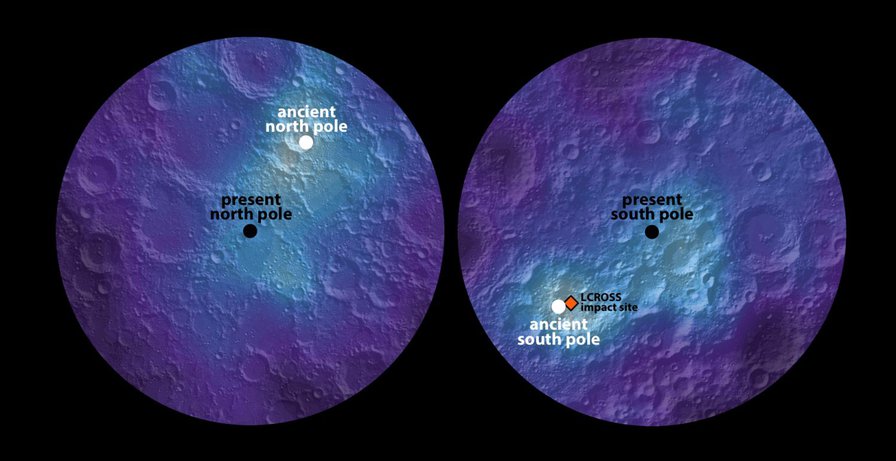 Moon's axis wandered billions of years ago