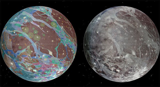 The map of Ganymede