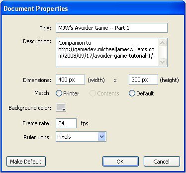 Learn ActionScript 3 by Following this Simple Avoider Game Tutorial — Michael James Williams