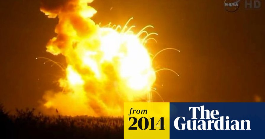 Antares rocket explodes at Nasa base seconds after launch