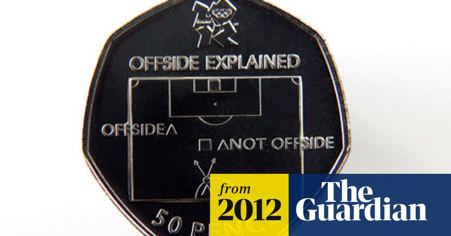New 50p coin aimed at explaining offside law 'gets offside law wrong' | Football | The Guardian
