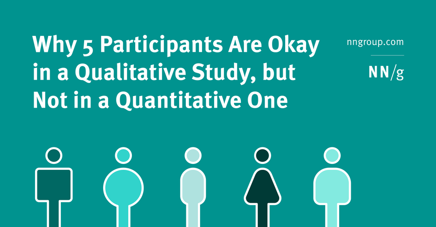 Why 5 Participants Are Okay in a Qualitative Study, but Not in a Quantitative One