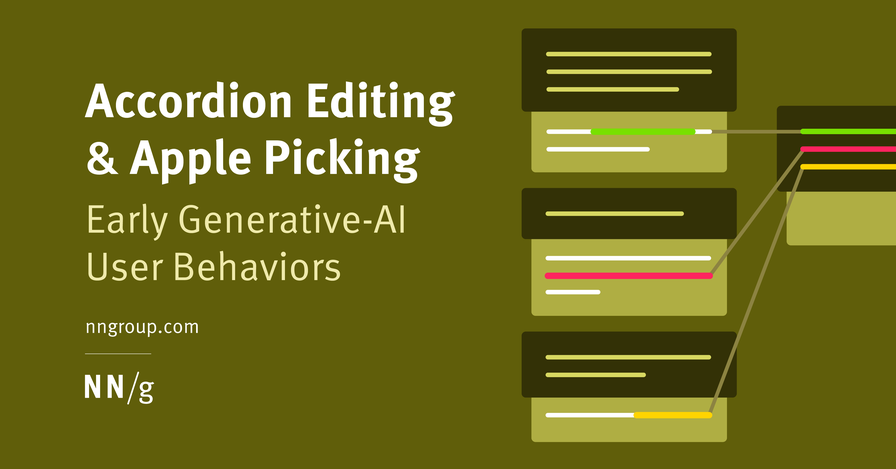 Accordion Editing and Apple Picking: Early Generative-AI User Behaviors