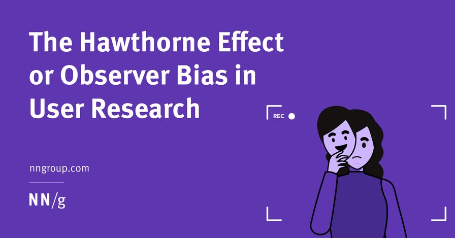 The Hawthorne Effect or Observer Bias in User Research