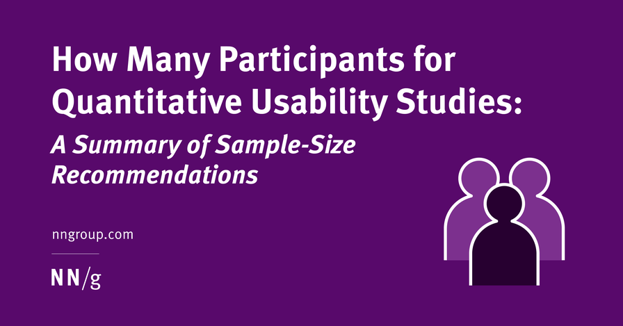 How Many Participants for Quantitative Usability Studies: A Summary of Sample-Size Recommendations