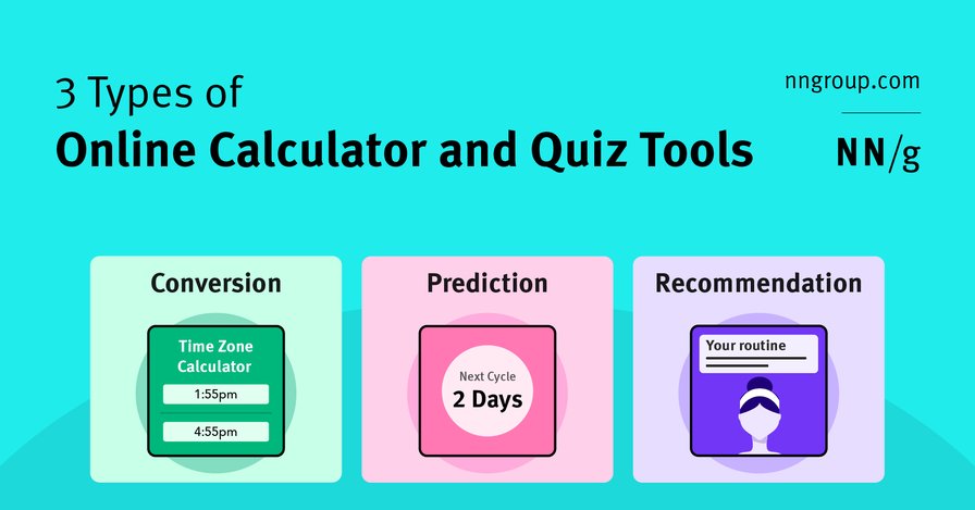 3 Types of Online Calculator and Quiz Tools