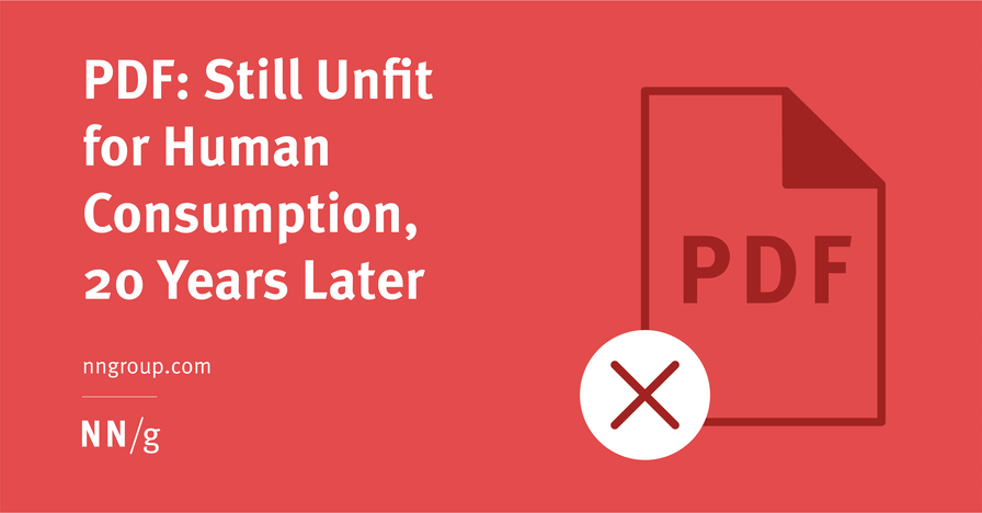 PDF: Still Unfit for Human Consumption, 20 Years Later