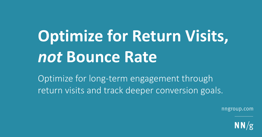 Optimize for Return Visits, not Bounce Rate