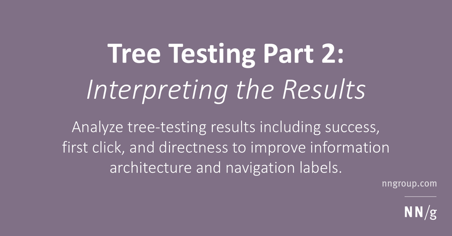 Tree Testing Part 2: Interpreting the Results
