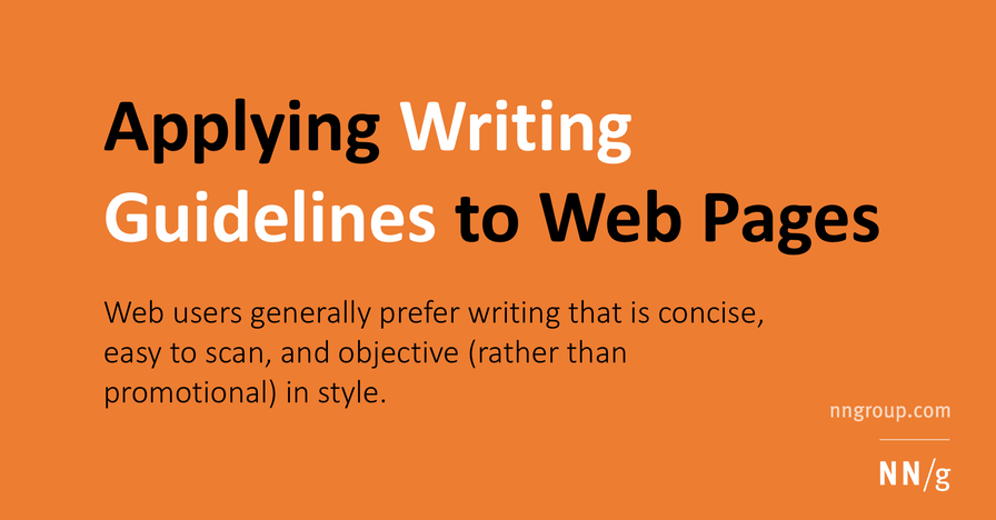 Applying Writing Guidelines to Web Pages