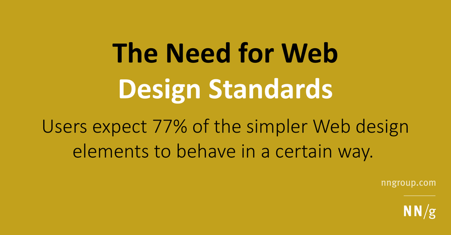 The need for web design standards  - why the corporate design makes sense