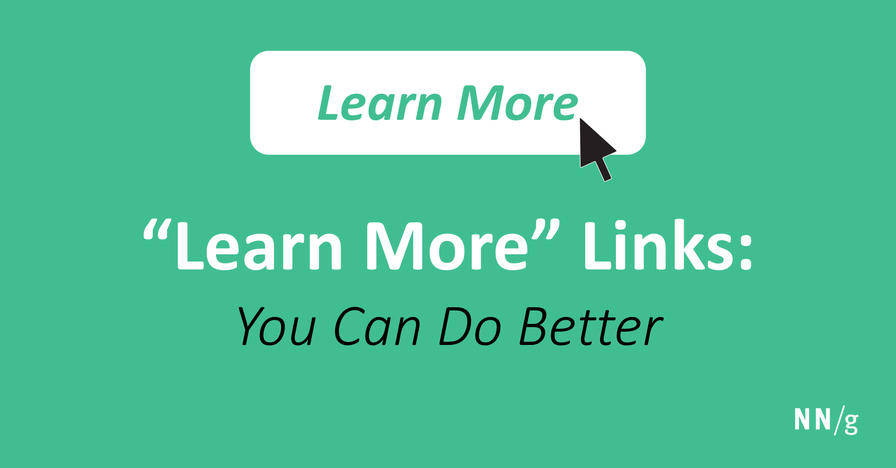 “Learn More” Links: You Can Do Better