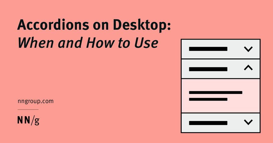 Accordions on Desktop: When and How to Use