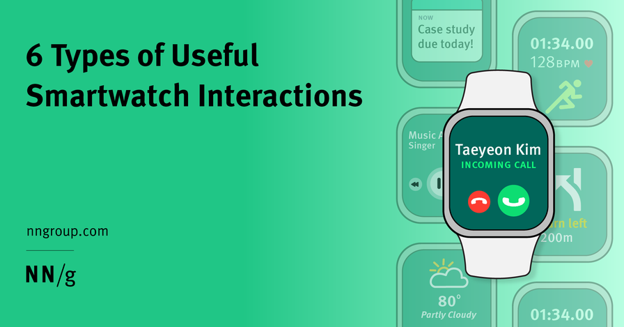 6 Types of Useful Smartwatch Interactions