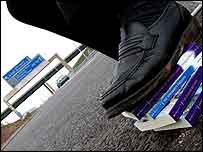 M6 Toll built with pulped fiction