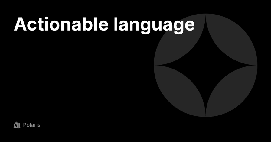 Actionable language