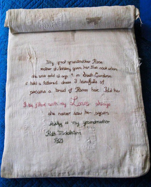 A slave mother's love in 56 carefully stitched words