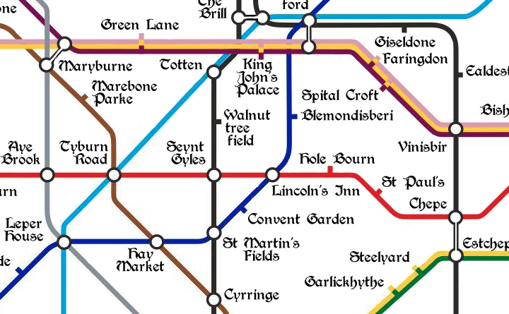 The Medieval Tube Map