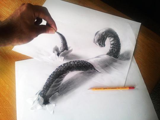 Amazing 3D drawings which leap off the page