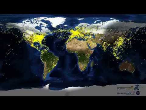 YouTube - 24 hrs of World Air Traffic compressed in 1 minute