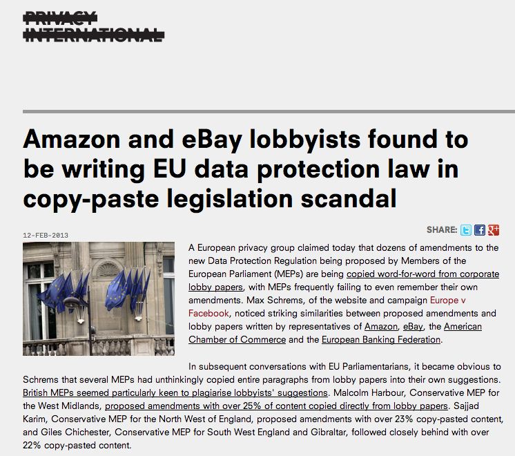 Lobbyists feeding amendments to MEPs – I’m surprised that this is even news (but we need to know) | Jon Worth