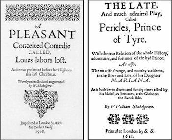 When Less Plot is More Play: Love’s Labour’s Lost vs. Pericles Prince of Tyre